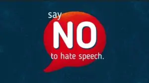 say no to hate speech